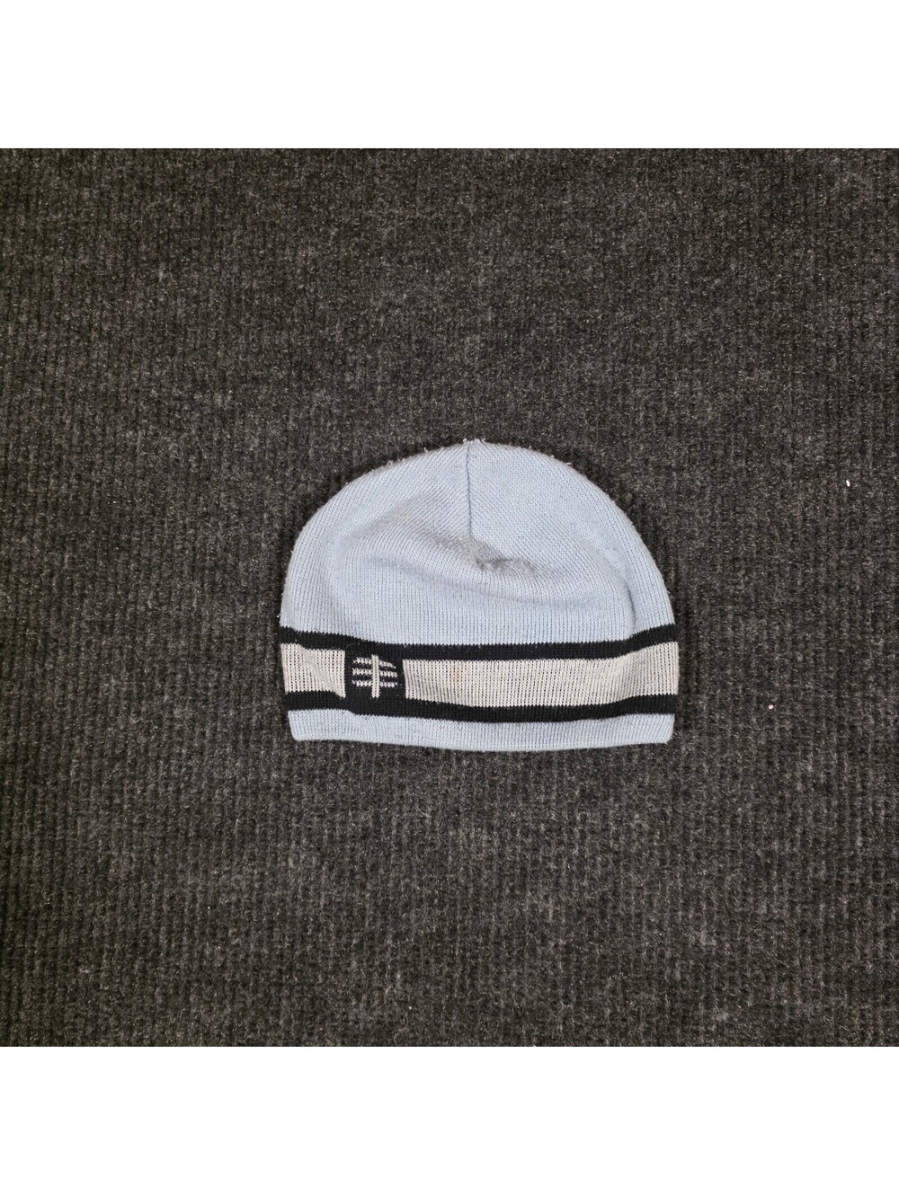 Alien Workshop Blue Acrylic Beanie Hat with Black and White Stripes